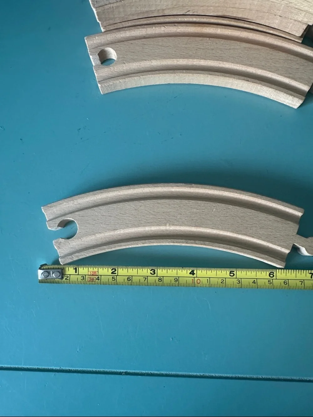 17 Vintage Wooden Brio Tain Track curved pieces